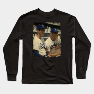 Sandy Koufax and Don Drysdale in Los Angeles Dodgers Long Sleeve T-Shirt